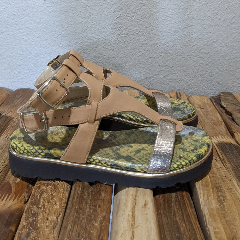 Donald Pliner Lido Gold Platino Metallic Sandal